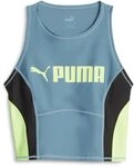 PUMA Damen Puma Fit Eversculpt Tank Crop Top, Bold Blue-speed Green, L EU PUMA Damen Puma Fit Eversculpt Tank Crop Top, Bold Blue-speed Green, L EU