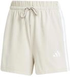 adidas Damen Essentials 3-Stripes Cotton Shorts, Wonder Alumina/White, M