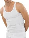 Schiesser Herren Sportjacke Unterhemd, Wei&szlig; (100-weiss), 4XL EU