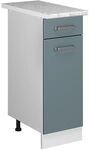 Vicco K&uuml;chenunterschrank R-Line, Blau-Grau, 30 cm | 1 Schublade &middot;...