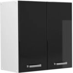 Vicco H&auml;ngeschrank R-Line, Schwarz Hochglanz, 60 cm, zur freien Kombination