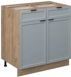 Vicco K&uuml;chenunterschrank Fame-Line, Hellblau-grau, 80 cm ohne Arbeitsplatte,...