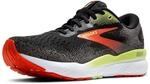 Brooks Herren Ghost 16 GTX Sneaker, Black Mandarin Red Green, 44.5 EU
