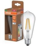 Osram LED-Lampe in klassischer Globeform, mit dekorativem LED-Filament im Frosted