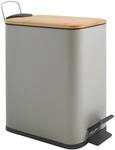 Spirella &ndash; 5-Liter-Treteimer, Modell Erik, rechteckig, mit sanftem und