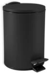 Spirella Adelar 3 L M&uuml;lleimer mit Pedal, Edelstahl, Soft-Close, Matt Schwarz