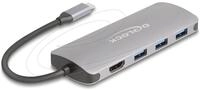 DeLOCK 7Port USB 10Gbps Hub und 4K HDMI Ausgang/USB Typ-C
