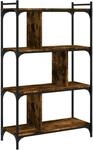 vidaXL B&uuml;cherregal 4 B&ouml;den R&auml;uchereiche 76x32x123 cm Holzwerkstoff