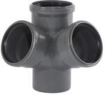 Ostendorf 175920 HTsafe Eckabzweig DN 110/110/110 67 Grad HT-Rohr, Grau,