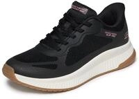 Skechers Damen Bobs Squad 4 Staple Look Turnschuhe, Black Mesh Trim, 37 EU