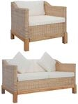 vidaXL Sofagarnitur 2-TLG. mit Auflagen Sofa Sessel Loungesofa Sitzm&ouml;bel