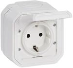 LEGRAND, Plexo New Feuchtraum-Aufputz-Steckdose, Schuko-Standard, inklusive