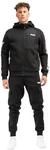 Lonsdale Herren Trainingsanzug mit Kapuze normale Passform BULOUGH, Black/White, L