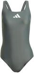 Adidas Damen 3 Bar Logo Swimsuit, Legend Ivy/White, 38
