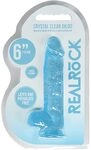 Shots RealRock REA090BLU - 15 cm Realistischer Dildo mit Hoden - mit Saugnapf -