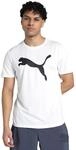 Puma Unisex M TAD Essentials Solid Cat Tee (CF Big cat) T-Shirts, Puma White,