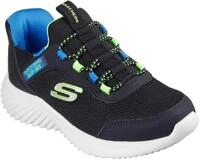Skechers Jungen Bounder Brisk-Burst Slip-InTurnschuhe, Black Synthetic / Textile /