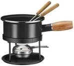 M&Auml;SER, K&auml;sefondue Set in schwarz Emaille f&uuml;r 2 Personen, Fondue Set f&uuml;r zwei