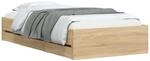 vidaXL Bettgestell, Bettrahmen mit Lattenrost, Bett G&auml;stebett mit Schubladen,