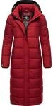 Navahoo Damen Wintermantel warmer Steppmantel lang mit abnehmbarer Kapuze Isalie Dark