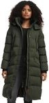 MARIKOO lange Damen Winterjacke warmer Parka gesteppt mit Kapuze B890
