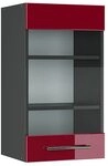 Vicco K&uuml;chenglasschrank Fame-Line, Bordeaux Hochglanz, 40 cm