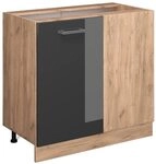 Vicco Eckunterschrank R-Line, Anthrazit Hochglanz, 86 cm