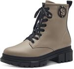 s.Oliver Damen Stiefeletten ohne Absatz zum Schn&uuml;ren Vegan, Braun (Taupe), 39 EU