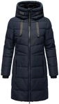 MARIKOO Damen Wintermantel warmer Steppmantel lang mit verstellbarer Kapuze und hohem