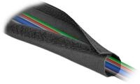 Delock Kabelschlauch Kabelkanal Gewebeschlauch Kabelschutz in schwarz mit
