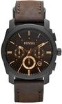 Fossil Machine Uhr f&uuml;r Herren, 42mm Quarz-Chronographenwerk mit Edelstahl- oder
