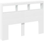 vidaXL LED-Kopfteil mit Ablagen Wei&szlig; 140x17x102 cm