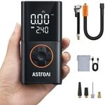 AstroAI Kabellose Elektrische Luftpumpe, Tragbare Akku Fahrradpumpe mit alle ventile,