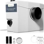 Juskys Hebeanlage 600 W - Schmutzwasserpumpe mit H&auml;cksler, Kleinhebeanlage bis...