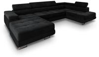 Masseno Ecksofa CASONE R-S mit Schlaffunktion U-Form, Sofa mit Bettkasten,