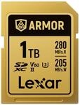 LEXAR Carte SDXC Pro Gold Series Armor UHS-II 1TB V60 IP68 Stainless Steel