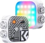 K&F CONCEPT 360&deg; Vollfarbige RGB Videolicht 60 LED mit 2000mAh Akku,Wei&szlig; 