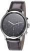 ESPRIT Herren Chronograph Quarz Uhr mit Leder Armband EL102191004