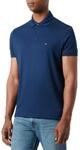 Tommy Hilfiger LIQUID COTTON ESSENTIAL REG POLO S/S Polo Herren, Blue (Night Sky), M