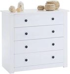 CARO-M&ouml;bel Kommode Paulo aus Massivholz mit 4 Schubladen, Landhaus...