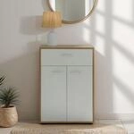 CARO-M&ouml;bel Kommode Sideboard Schrank Tommy in Sonoma Eiche/wei&szlig;, Anrichte...
