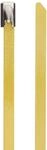 Delock Edelstahlkabelbinder L 200 x B 4,6mm gelb 10 St&uuml;ck