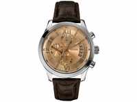 Guess Herren-Armbanduhr XL Mens Dress Chronograph Quarz Leder W0192G1