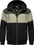 Ragwear Herren warme Kurze Winterjacke wasserdicht und atmungsaktiv mit Kapuze...