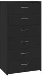 vidaXL Sideboard mit 6 Schubladen, Kommode Schrank mit viel Stauraum,
