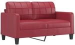 vidaXL 2-Sitzer-Sofa Weinrot 140 cm Kunstleder