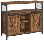VASAGLE Sideboard, K&uuml;chenschrank, Aufbewahrungsschrank, mit 2 Schiebet&uuml;ren,...