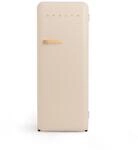 CREATE / RETRO FRIDGE 150 WOOD/K&uuml;hlschrank mit Gefrierfach 281L in Sand, Griff Holz