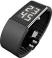 Rosendahl RS43103 LCD-Armbanduhr mit schwarzem Kunststoff-Armband.
