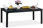 Relaxdays Gartentisch rechteckig, Holzoptik, Esstisch, Garten, Balkon, Terrasse, HBT: